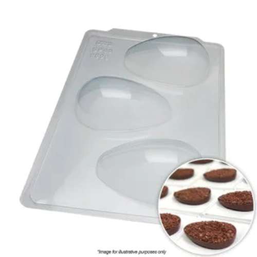 Smooth Egg Chocolate Mould 250g - Click Image to Close
